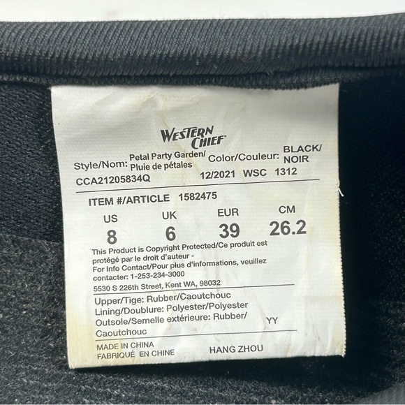 Western Chief Petal Party Garden Waterproof Floral Slip-On Clogs Shoes Women’s 8 - Picture 2 of 14